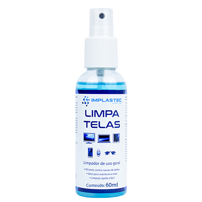 Limpa telas LCD, LED Implastec Clean 60ml biodegradvel