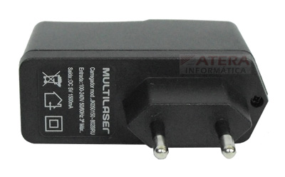 Carregador USB Multilaser CR001 bivolt, sada 5VDC 1,5A