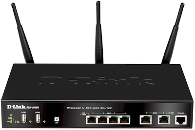 Roteador c/ 2 WAN, D-link DSR-1000N c/ VPN, 3G e IPS