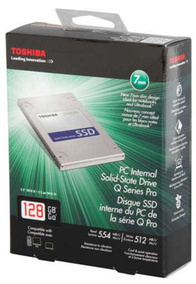 SSD 7mm 2,5 pol. Toshiba 128GB 554MB/s Q Pro SATA3 USB