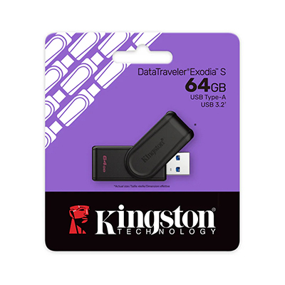 Pendrive 64GB Kingston DataTraveler Exodia S DSXS/64GB USB 3.2 Tipo A