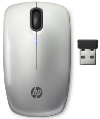 Mouse sem fio HP Z3200 prata 1600 dpi Blue LED, USB