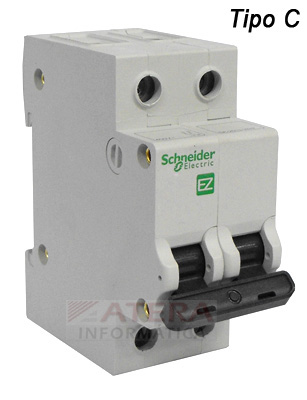 Disjuntor Schneider Electric  EZ9F33210, 10A X 2 polos
