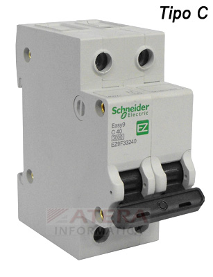 Disjuntor Schneider Electric EZ9F33240, 40A X 2 polos 