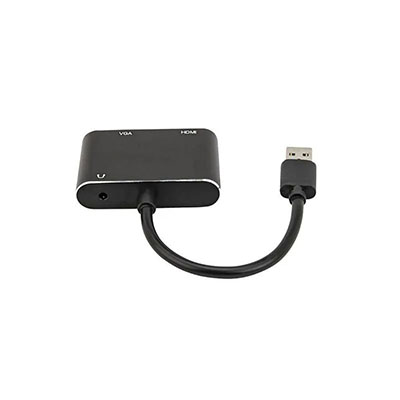 Conversor USB para HDMI e VGA full HD FY-730