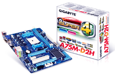 Placa me GigaByte GA-A75M-D2H p/ AMD soquete FM1