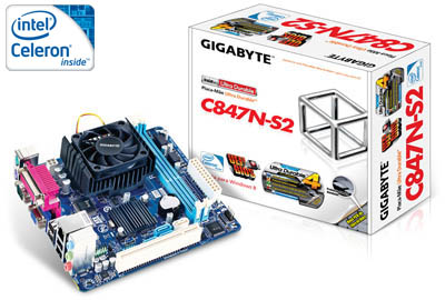 Placa me mini-ITX Gigabyte GA-C847N-S2 c/ Celeron C847