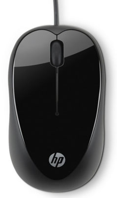 Mouse ptico com fio HP X1000 1000 DPI, 3 botes USB 