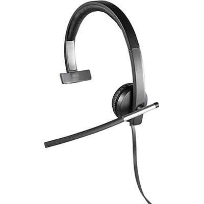 Headset mono Logitech H650e USB p/ Cisco Zoom Skype