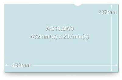 Filtro anti-reflexo anti-glare 3M p/ 19,5 pol. AG19.5W9