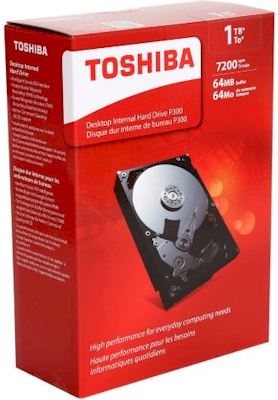 HD interno SATA3 Toshiba 1 TB P300 7200RPM 64MB buffer