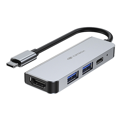 Dockstation HUB USB-C  C3Tech HU-D50 com HDMI 4K USB3 USB2