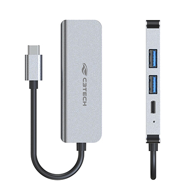 Dockstation HUB USB-C  C3Tech HU-D50 com HDMI 4K USB3 USB2