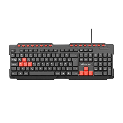 Teclado Gamer C3Tech KG-10BK V2 ABNT2 16 teclas atalho, USB