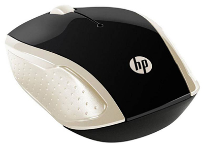 Mouse s/ fio HP 200 OMAN 2HU83AA gold 1000dpi, USB