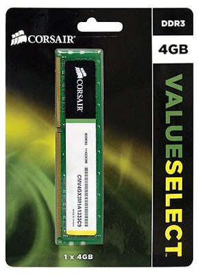 Memria 4GB DDR3 Corsair 1333 MHz CMV4GX3M1A1333C9