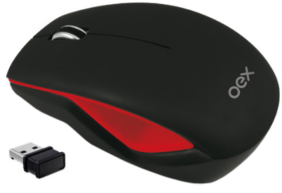 Mouse ptico sem fio OEX MS403 GAP 2.4G 10m USB 