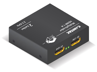 Multiplicador de vdeo HDMI Comtac 9285 c/ 2 sadas