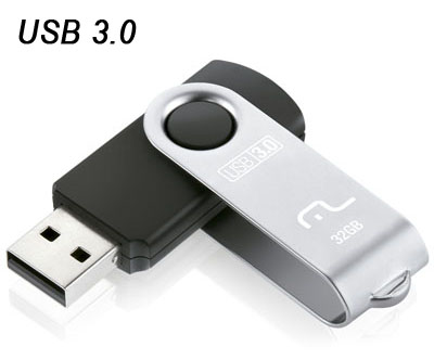 Pendrive 32GB, Multilaser PD989, 50Mbps 15 MBps, USB3