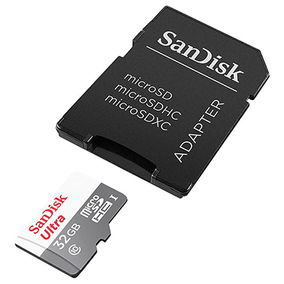 Memory Card 32GB SanDisk Ultra microSDHC UHS-I 100MBps C/ Adaptador