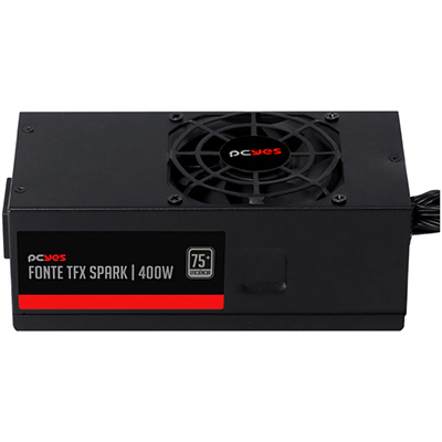 Fonte TFX 400W PFC ativo PCYes Spark com flat cable 