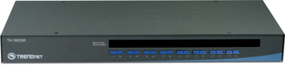 Switch KVM 16 portas p/ rack, TrendNet TK-1603R USB/VGA