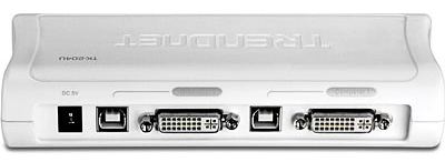 Switch KVM 2 portas TrendNet TK-204UK, USB, DVI e udio