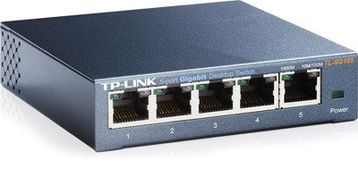 Switch desktop 5 portas TP-Link TL-SG105, 1000Mbps 1Gb