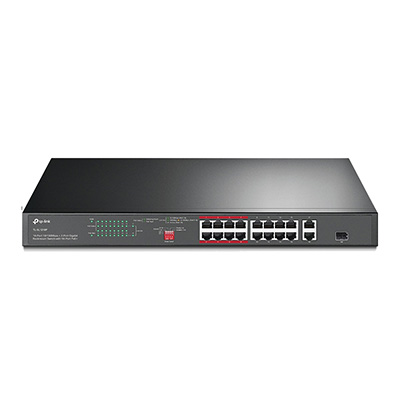 Switch 16 portas TP-LINK TL-SL1218P 16 Portas POE, 2 Gigabit, 1 SFP