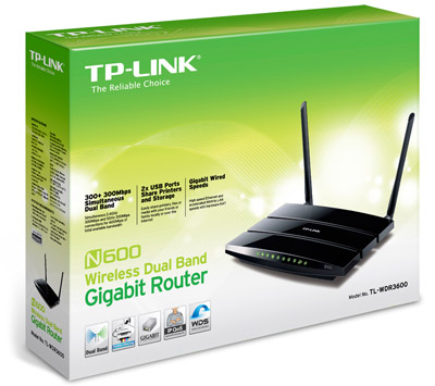 Roteador gigabit dual band TP-Link TL-WDR3600 600Mbps