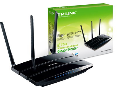 Roteador Gigabit TP-Link TL-WDR4300, dual band 750Mbps 