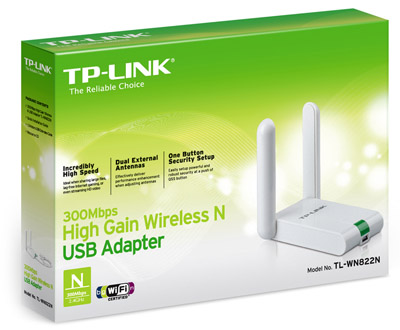 Adaptador USB de rede TP-Link TL-WN822N 300Mbps 20dBm