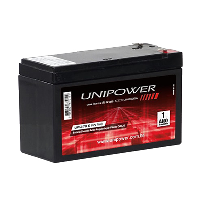 Bateria chumbo-acido Unipower UP1270E, 12V, 7Ah, F187