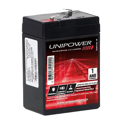 Bateria chumbo-acido Unipower UP645SEG 6V, 4,5Ah F187