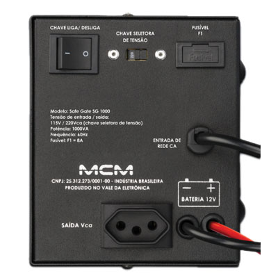 Nobreak porto eletrnico MCM SG 1000 power 1KVA 1/2HP