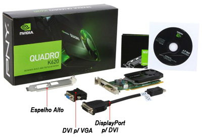 Placa vídeo PNY Nvidia Quadro K420 2GB 128 bits DVI DPP