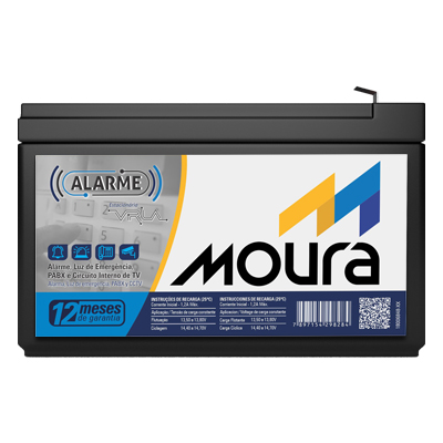 Bateria para alarme, CFTV e PABX Moura VLRA 12V 5 Ah