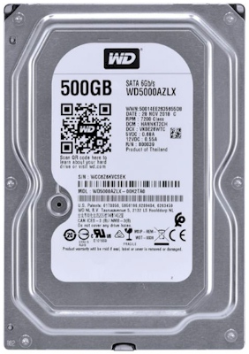HD 500 GB WD Blue WD5000AZLX 7200RPM 32MB 6GB/s