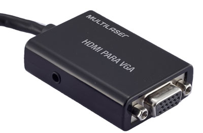 Conversor HDMI p/ VGA Multilaser WI293 c/ udio