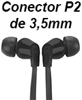 Headphone HP 100 1KF54AA Essential preto P2 de 3,5mm