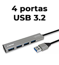 HUB USB 3.2 tipo A 5Gbps, 4 portas Comtac 94572