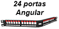 Patch Panel Descarregado Angular 24 portas 1U Furukawa