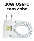 Carregador quick charger At 20W USB-C c/ cabo USB-C 1,5m smartphone#7