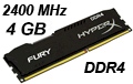 Memória 4GB DDR4 2400MHz CL15 HyperX Fury HX424C15FB/4#100