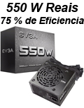 Fonte ATX 550W reais EVGA 100-N1-0550-L0 certificada