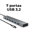 HUB USB 3.2 Comtac aluminium 9542 c/ 7 portas s/ fonte