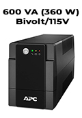 Nobreak APC 600VA (360W) BVX600BI-BR Bivolt/115V 54 min