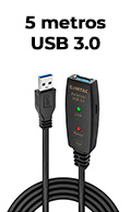 Cabo extensor USB 3.0 amplificado Comtac 28129373 5m 