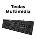 Teclado multimdia C3Tech KB-M11BK USB resistente a respingos