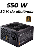 Fonte ATX 550W reais Cooler Master MWE550 bronze 80plus